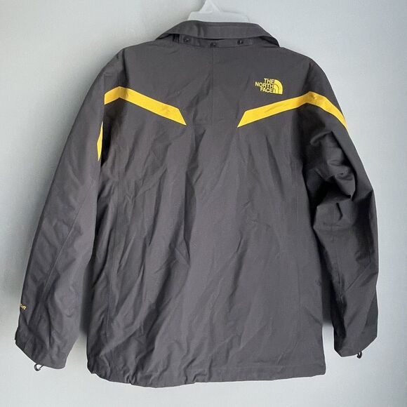 The North Face HyVent Jacket Size Youth Large 14/16 Nylon Full Zip Gray Yellow - Picture 3 of 16